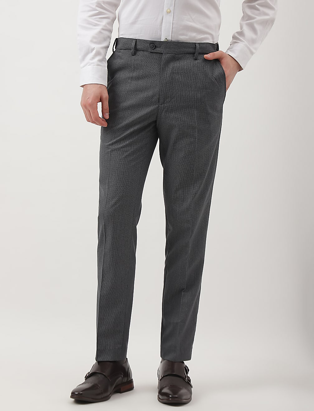 Plain Slim Fit Trousers