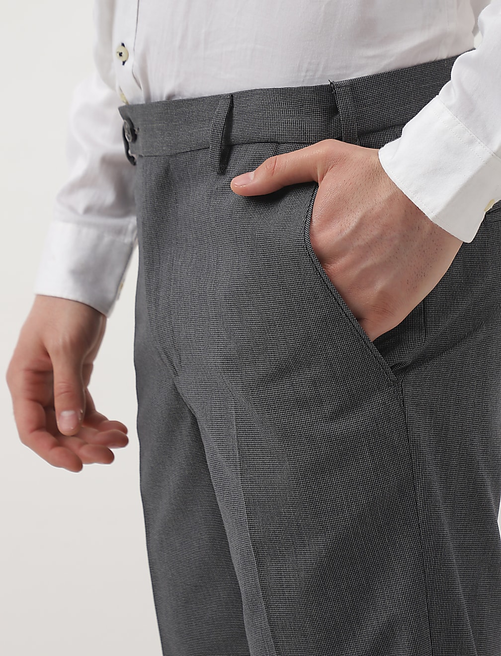 Plain Slim Fit Trousers