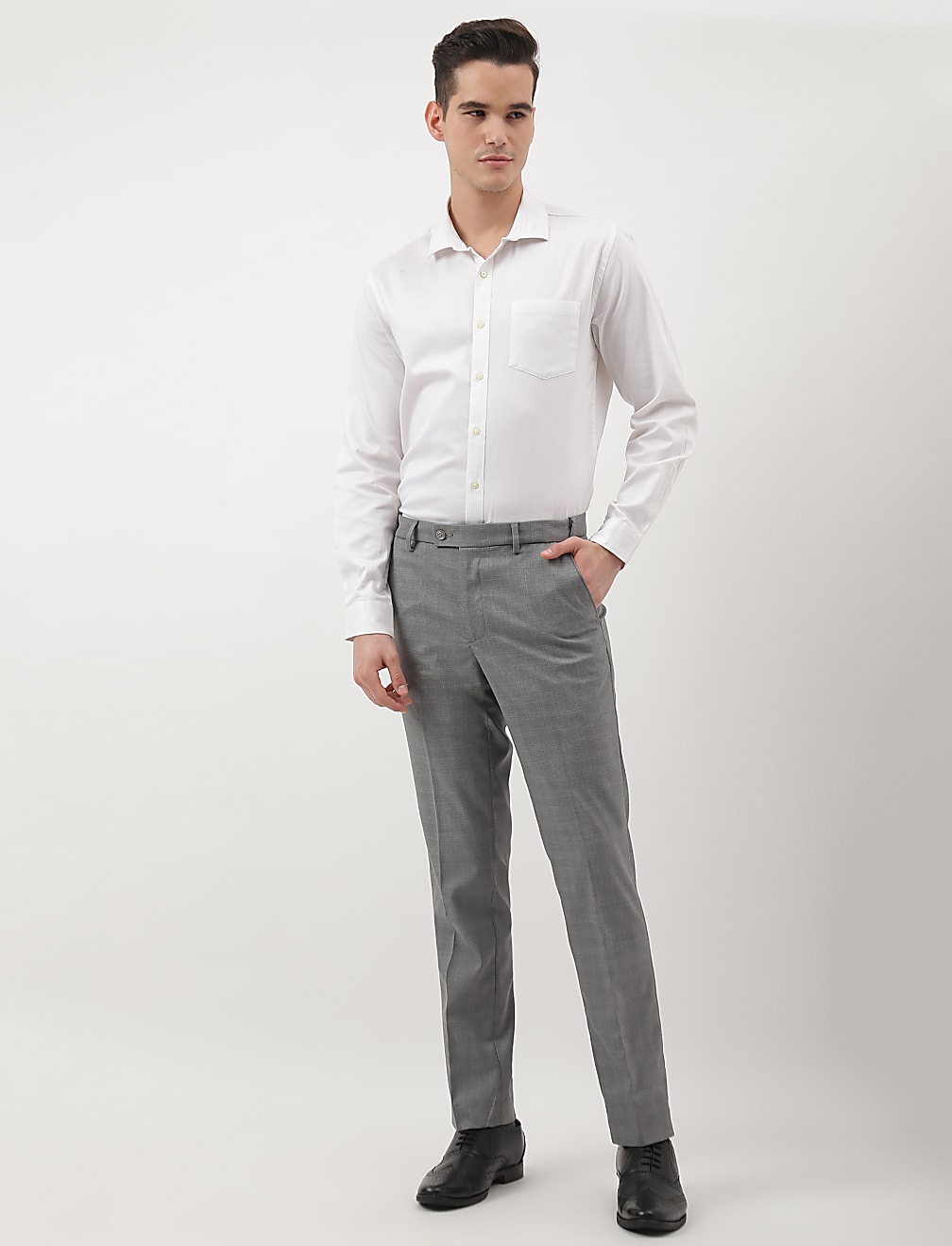 Checks Slim Fit Trousers