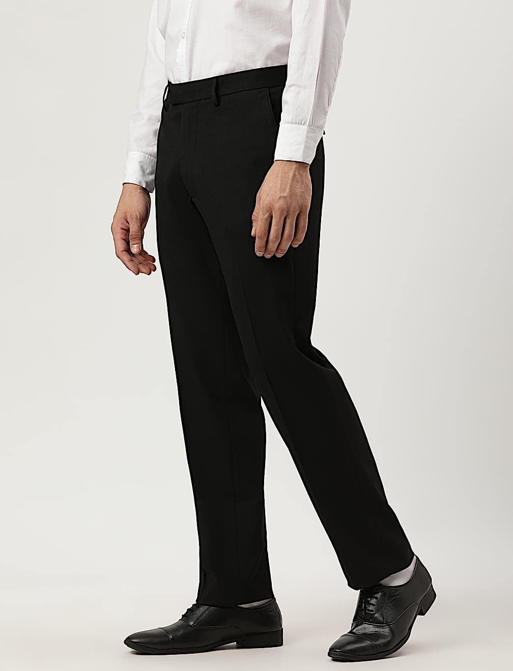 Tailored Fit Plain Trousers