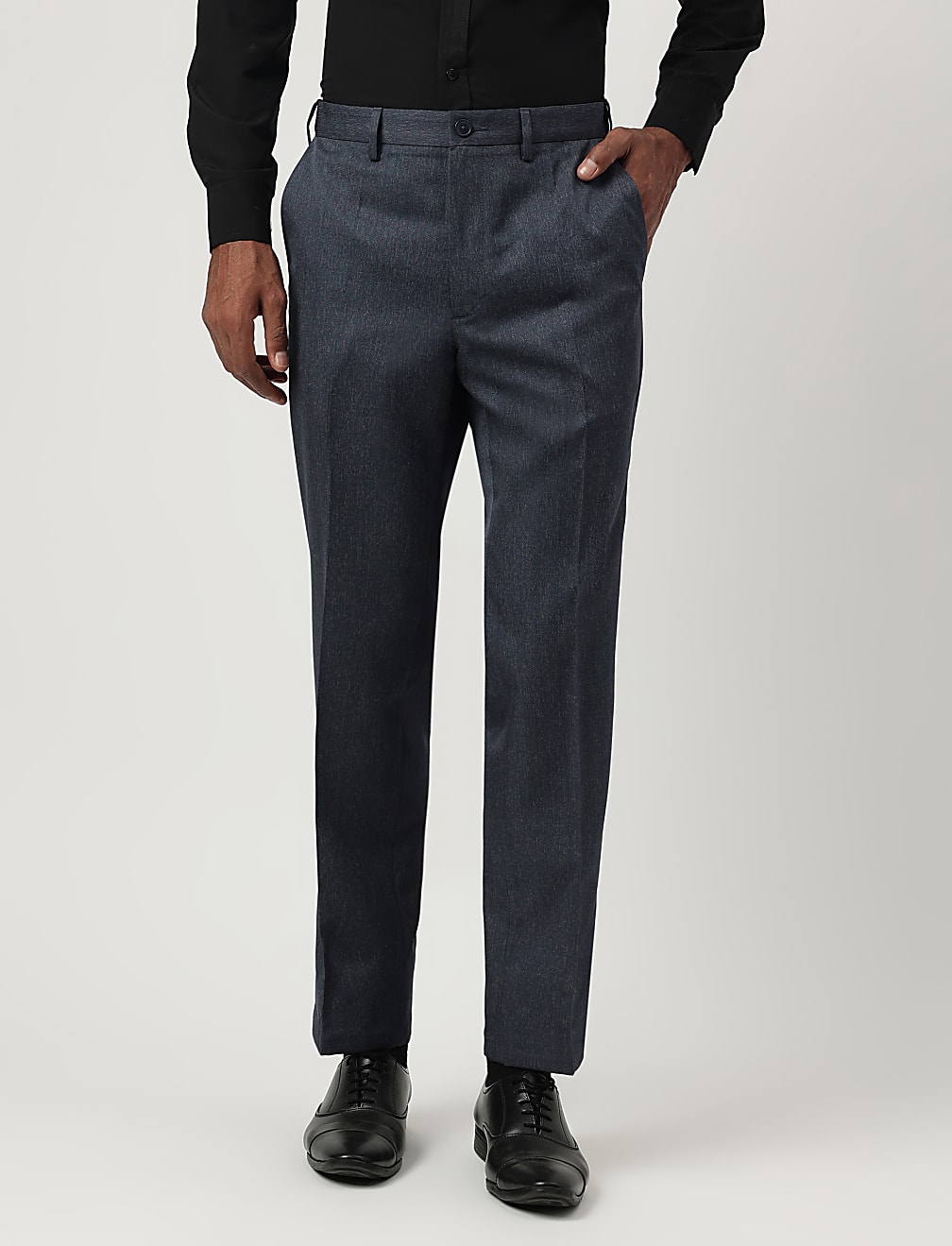 Regular Fit Plain Trousers