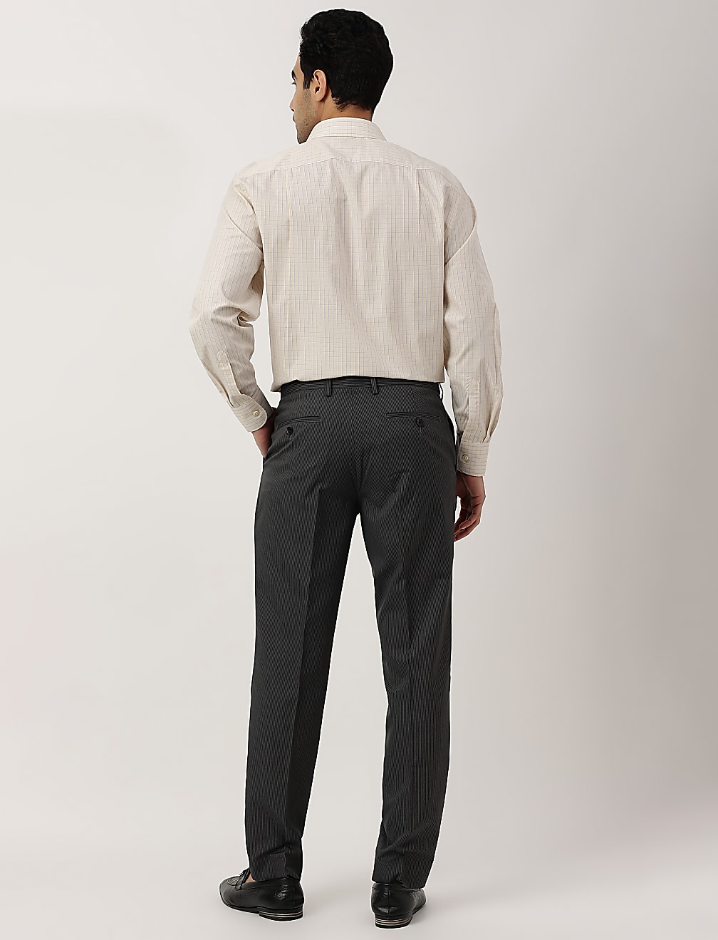 Crease Resistant With Active Waist Slim Fit Trousers