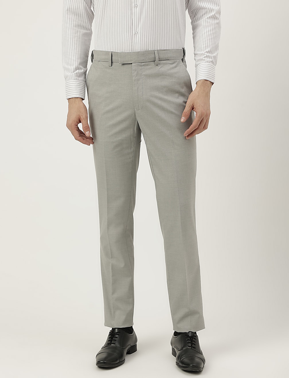 Slim Fit Textured Trousers