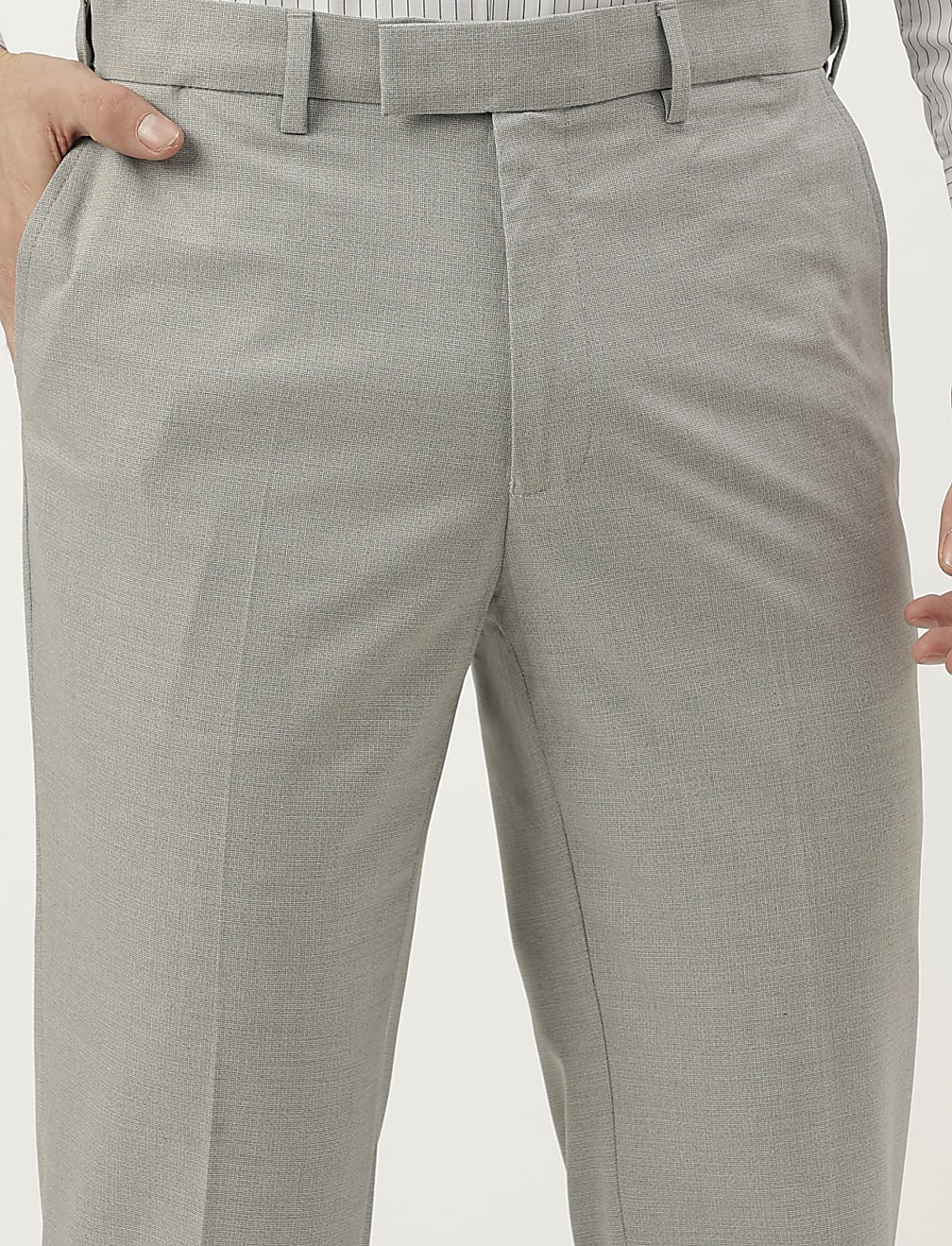 Slim Fit Textured Trousers
