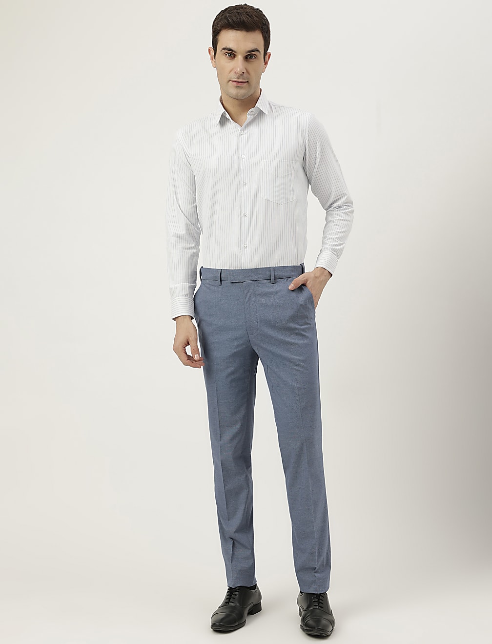 Slim Fit Textured Trousers