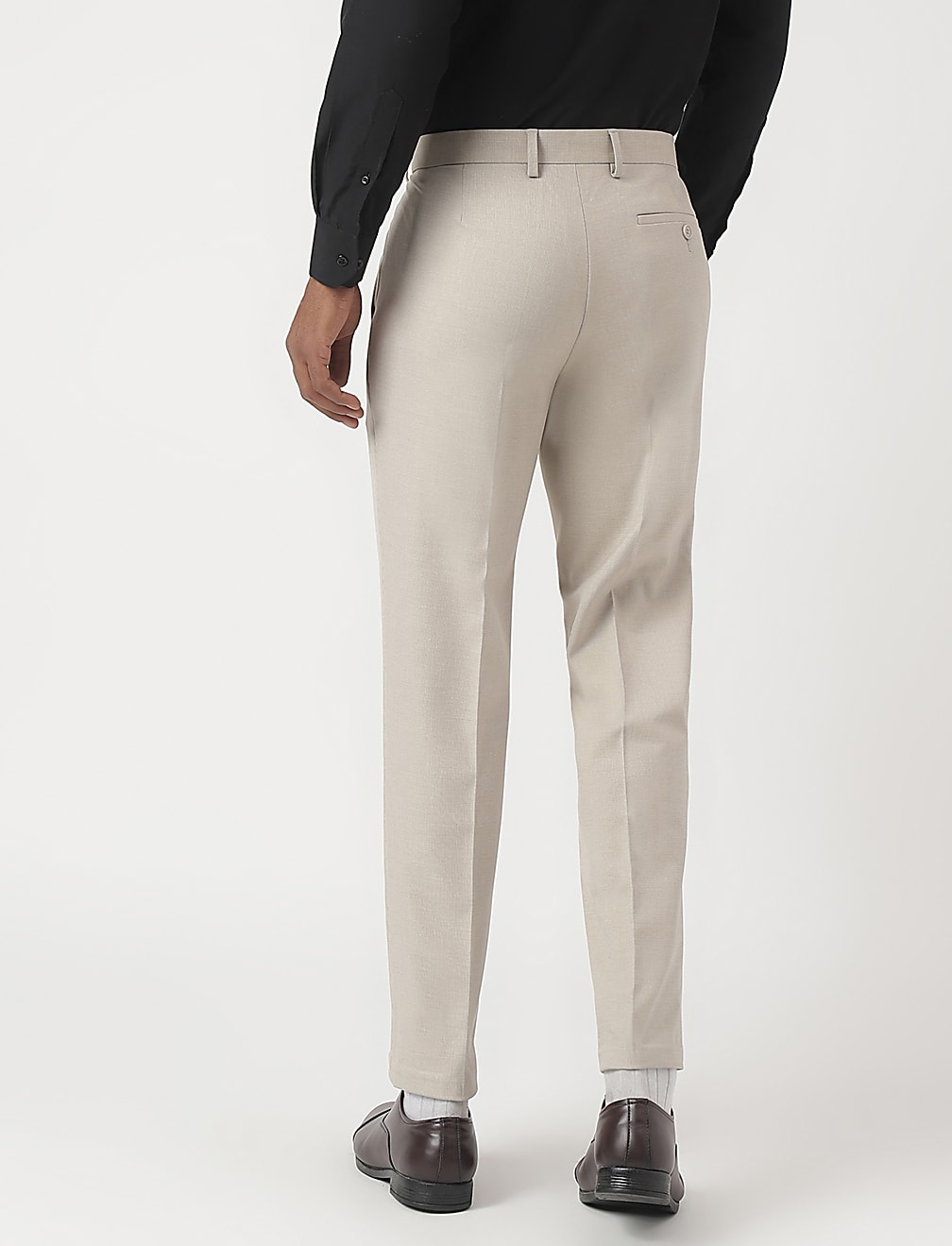Tailored-Fit Bi-Stretch Textured Trousers