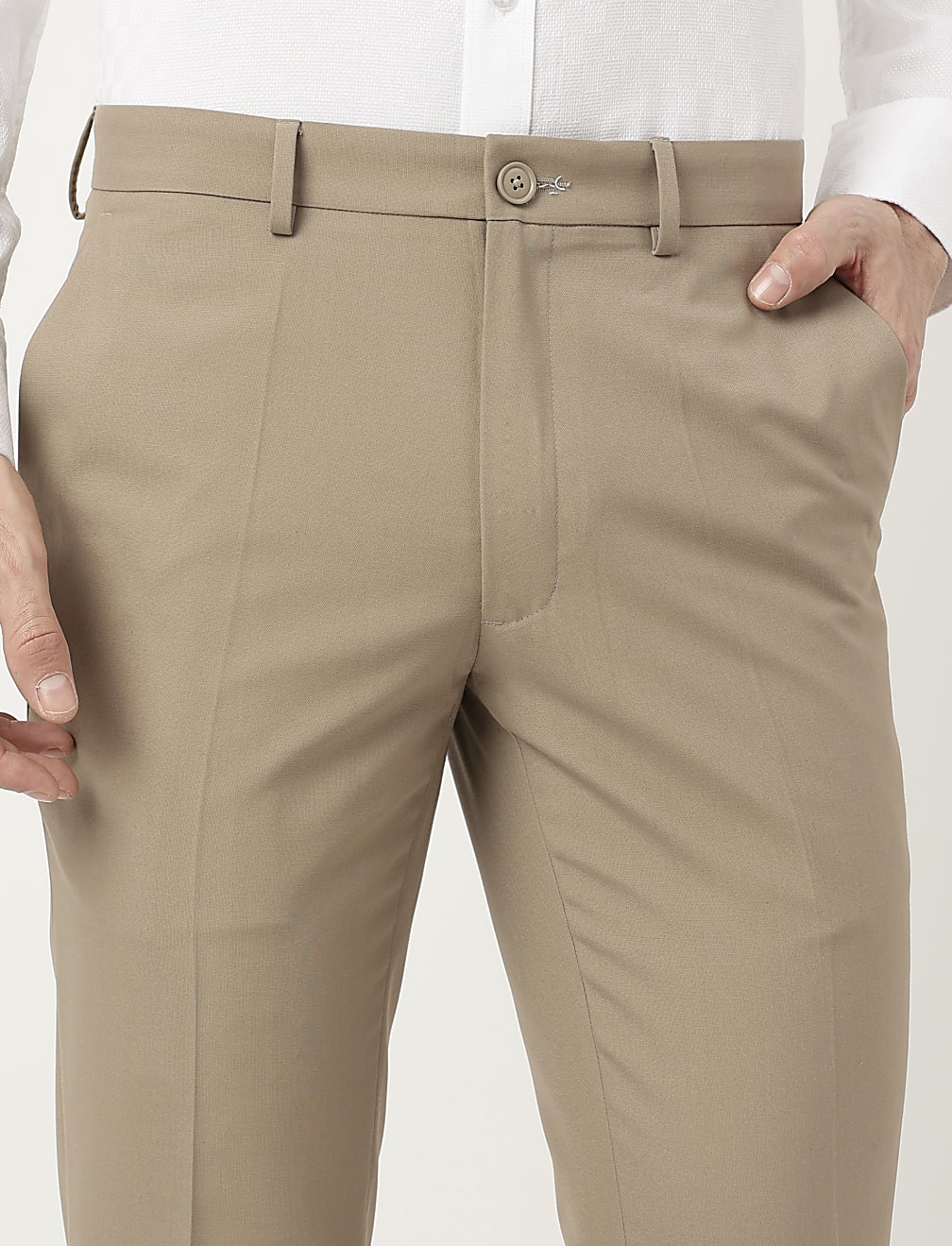 Slim Fit Solid Trousers