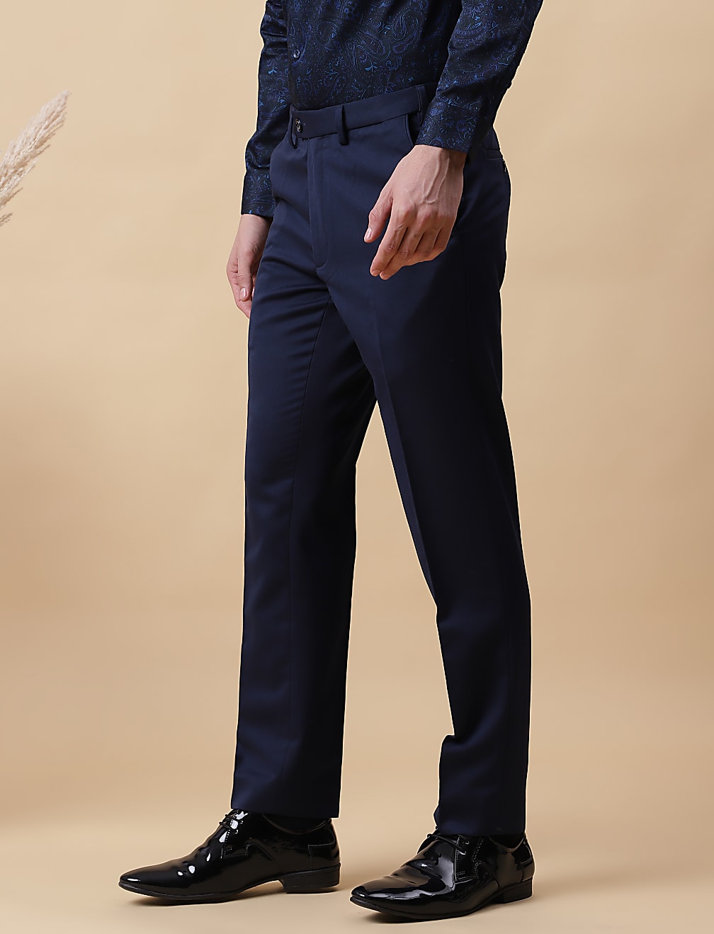 Plain Slim Fit Trousers