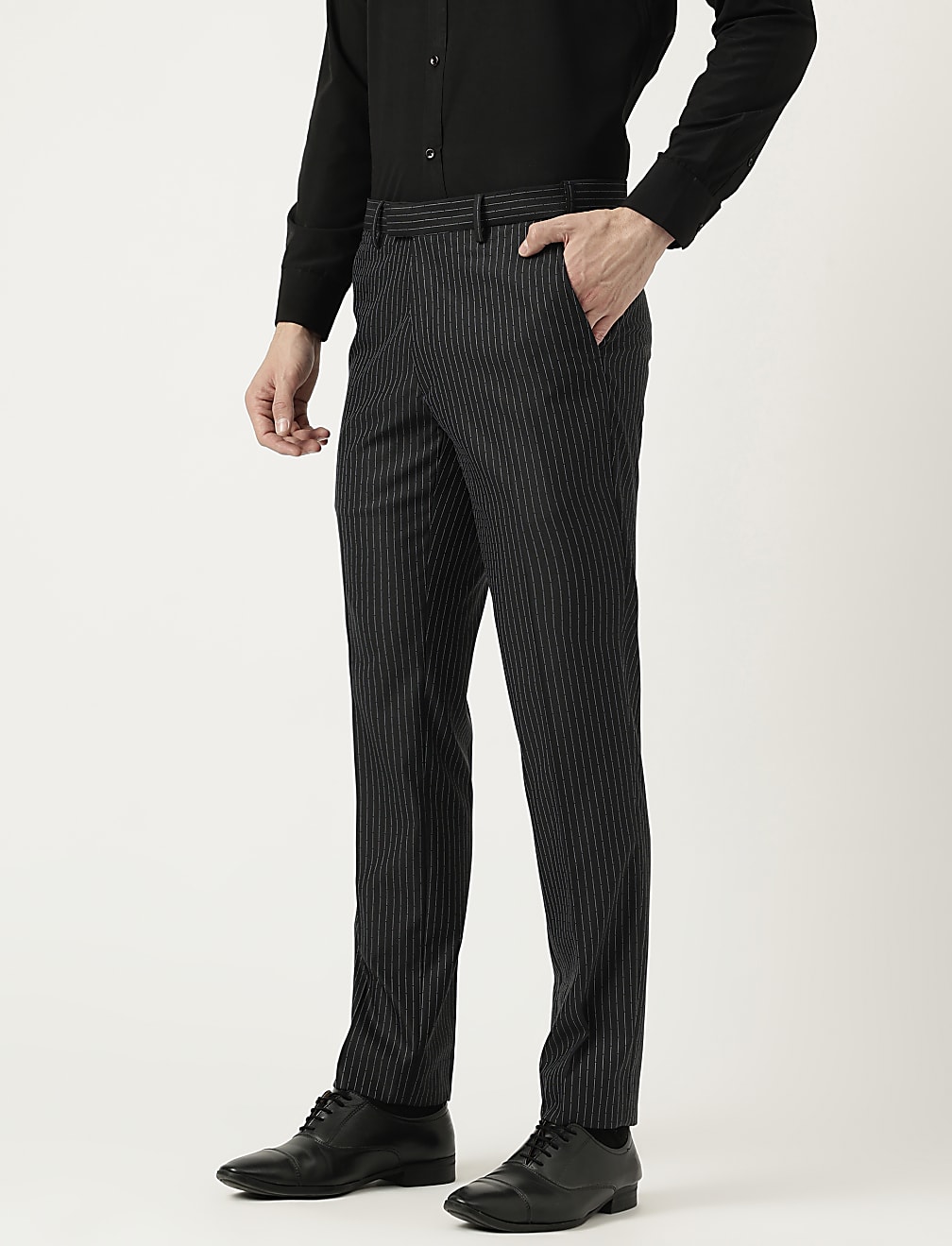 Mens pin stripe trousers discount
