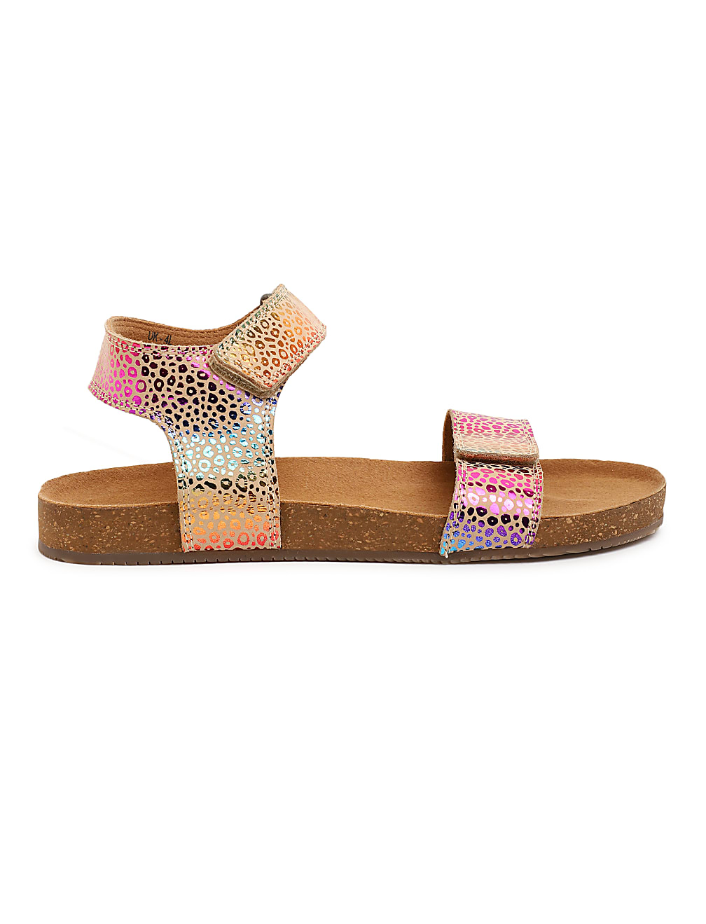 Pure Leather Velcro Printed Sandals