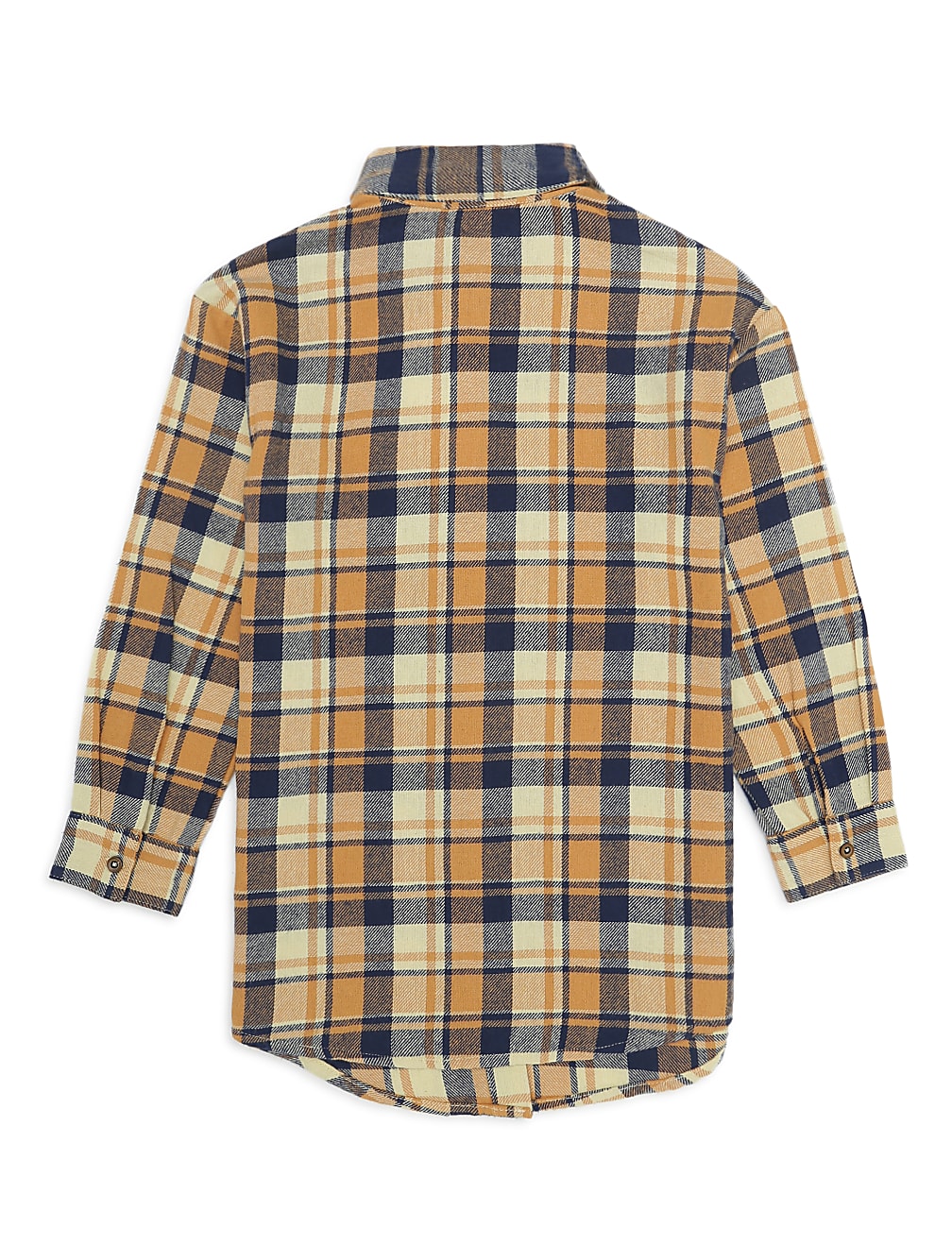 Pure Cotton Checked Spread Collar Shirt