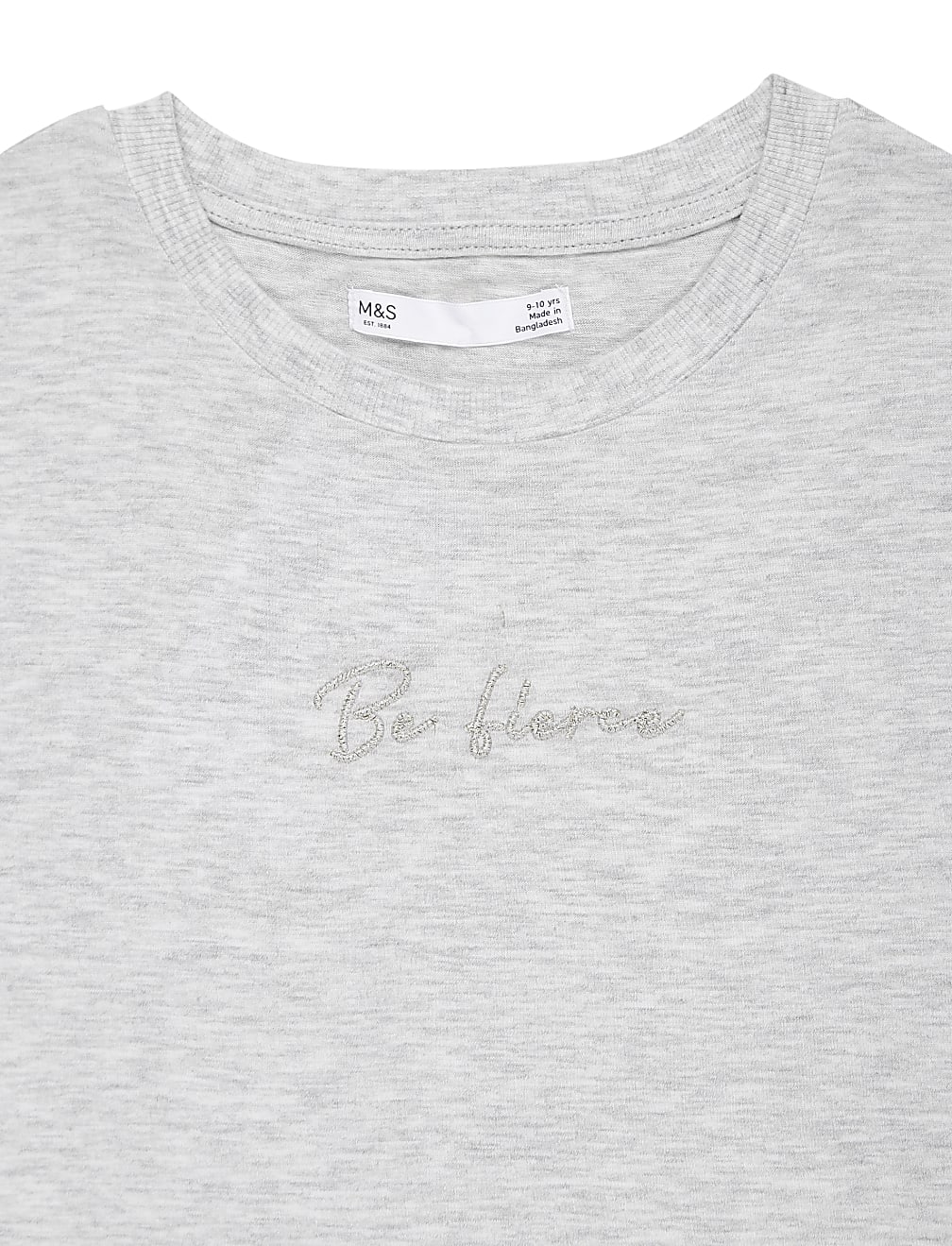 Cotton Mix Solid Round Neck Top