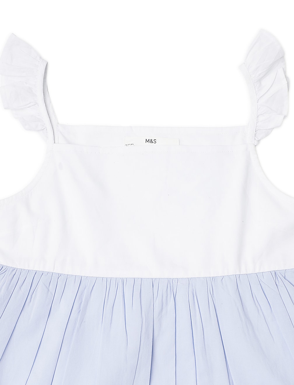 Pure Cotton Colorblock Square Neck Dress