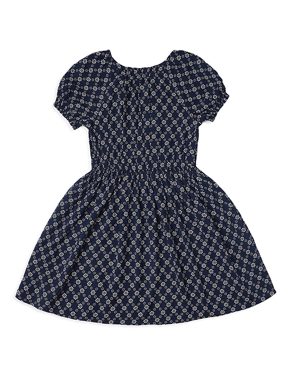 Pure Viscose Floral Round Neck Dress