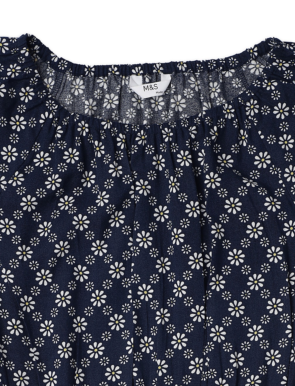Pure Viscose Floral Round Neck Dress