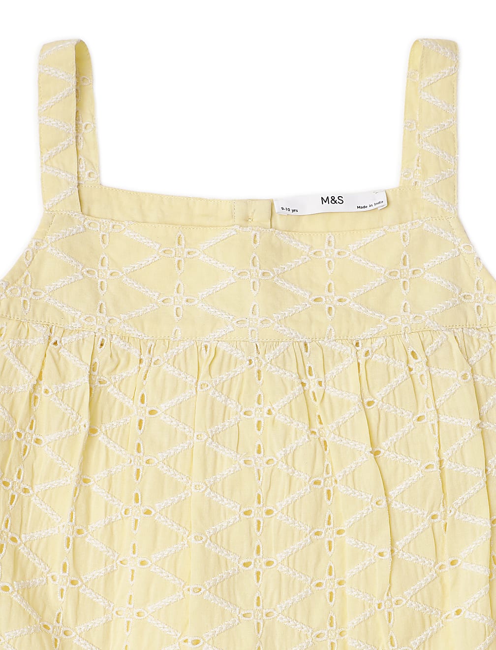 Pure Cotton Embroidered Square Neck Blouse