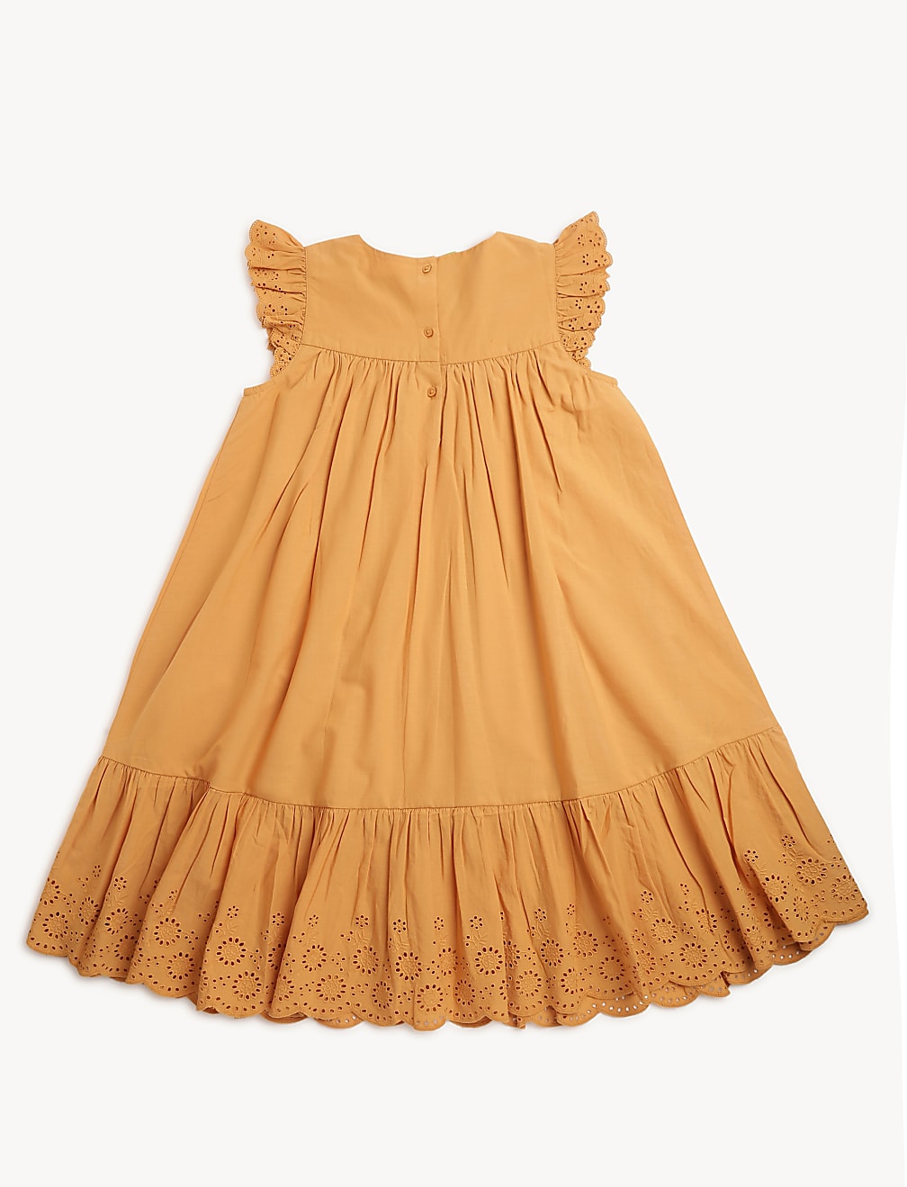 Pure Cotton Plain Round Neck Dress