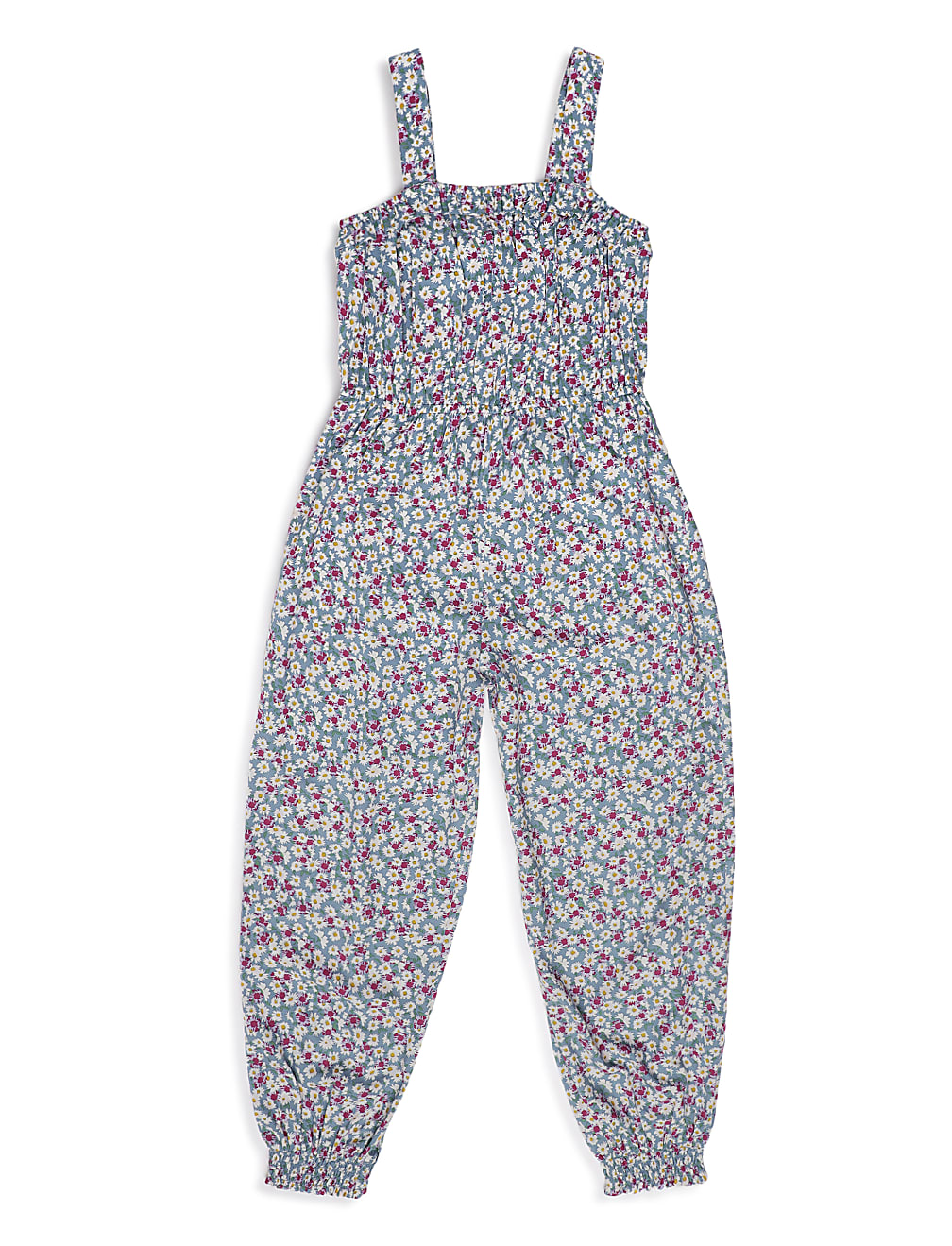 Pure Viscose Floral Square Neck Jumpsuit