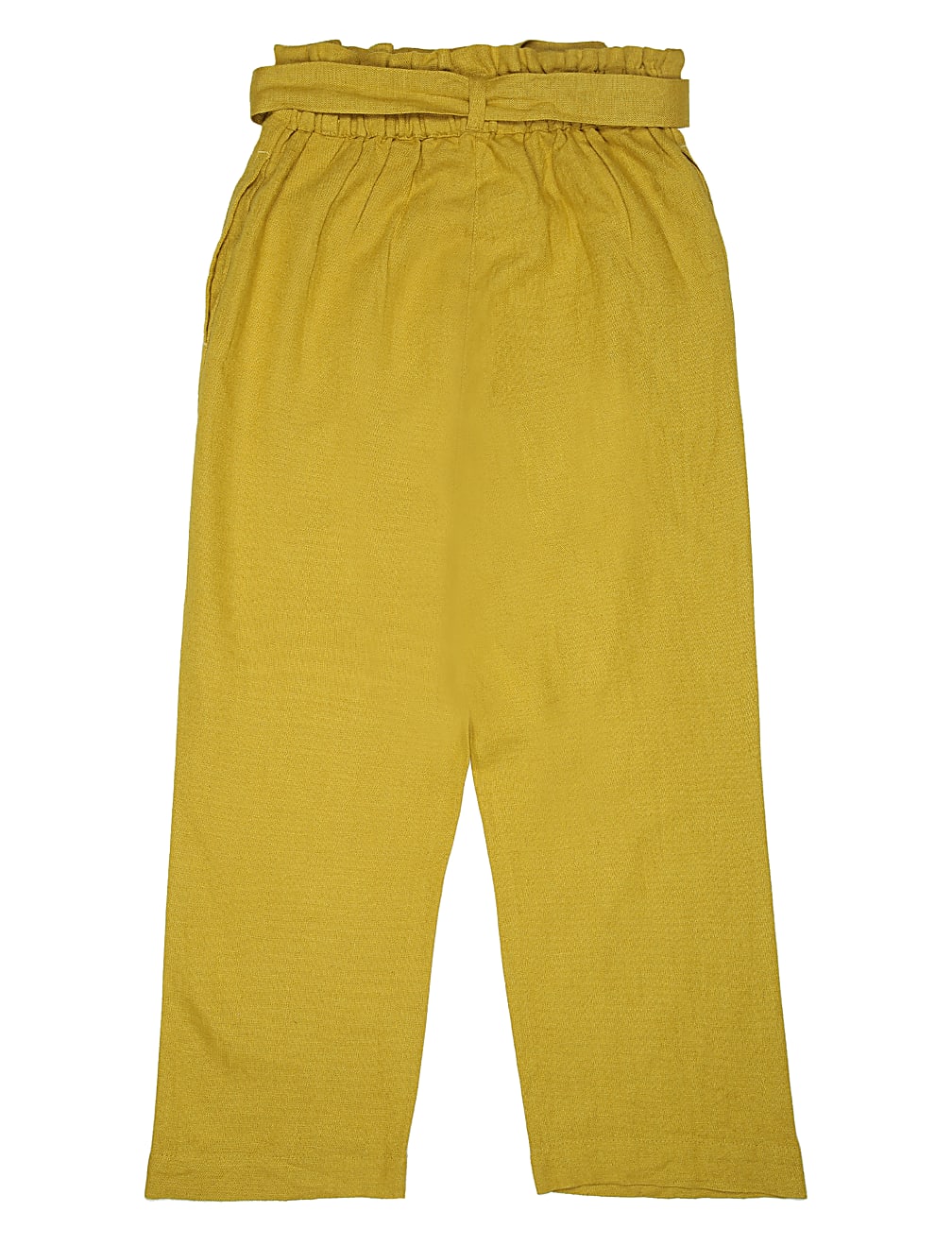 Linen Mix Belted Plain Trouser