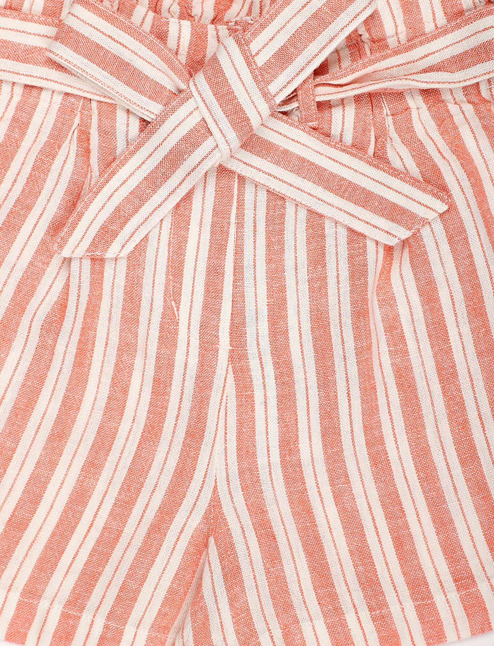 Flax Linen Mix Stripes Shorts