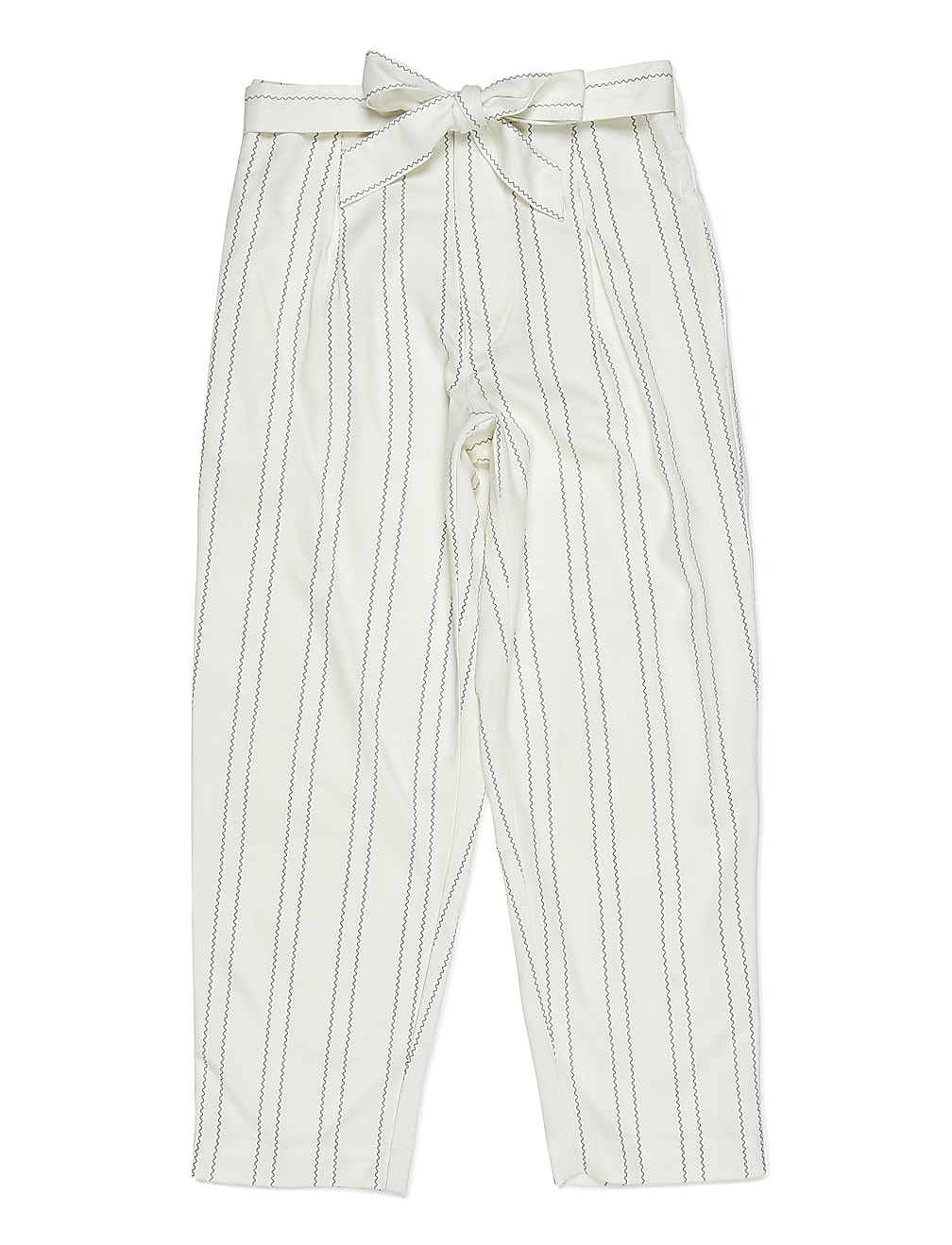 Pure Viscose Stripes Regular Fit Trouser