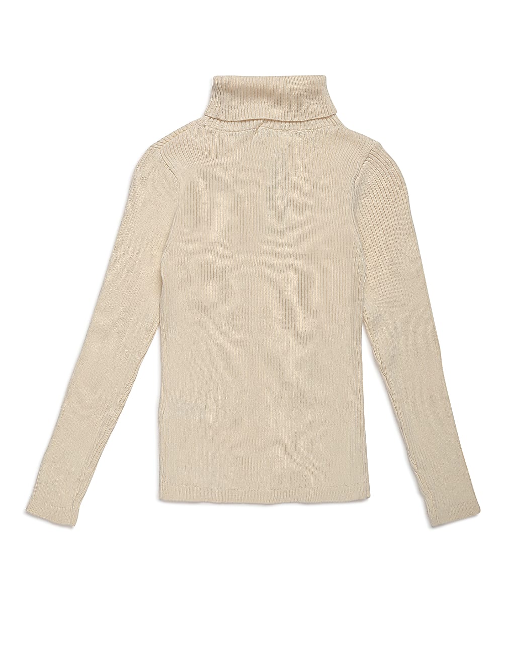 Pure Cotton Plain High Neck Sweater