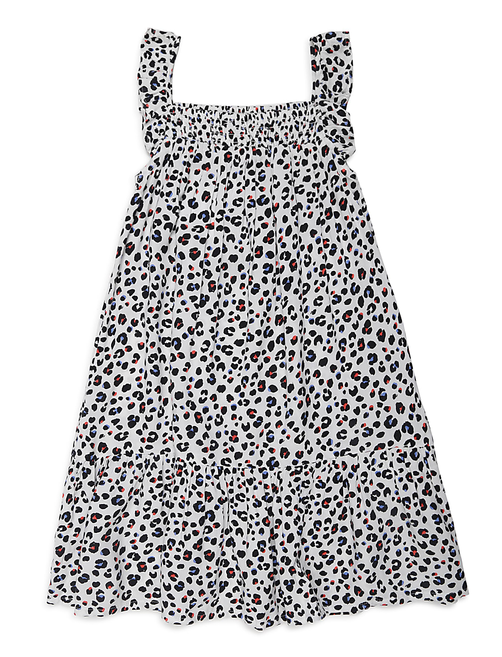 Pure Viscose Printed Square Neck Dress
