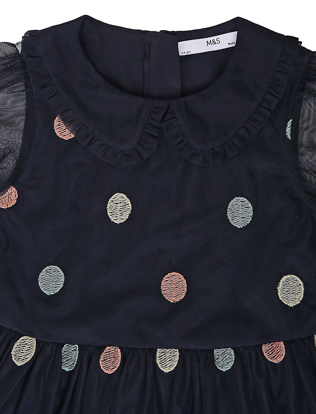 Embroidered Peter Pan Collar Dress