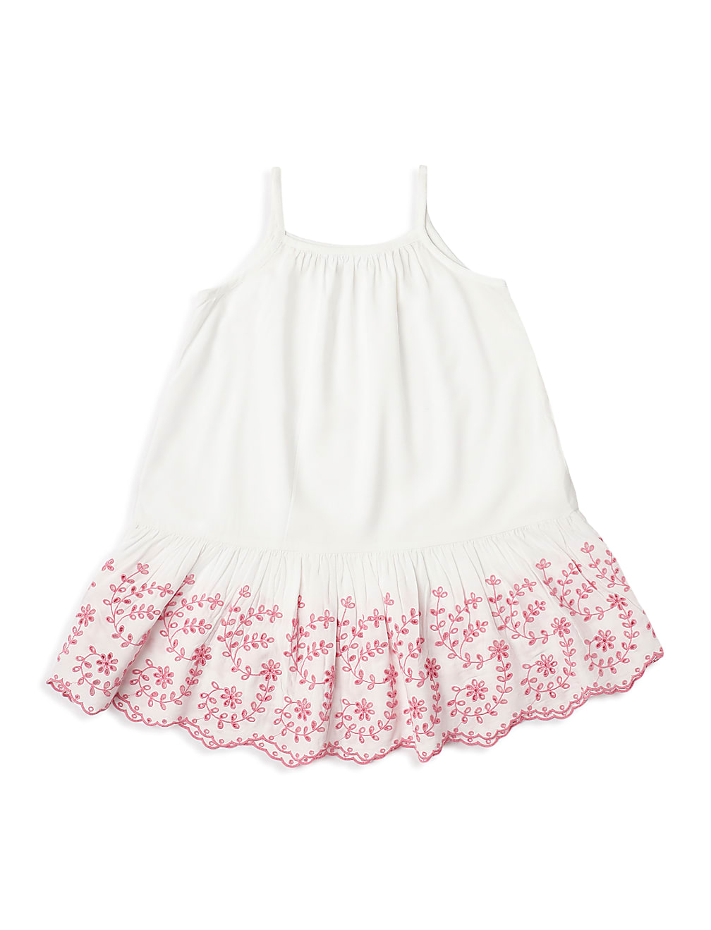 Embroidered Shoulder Straps Dress
