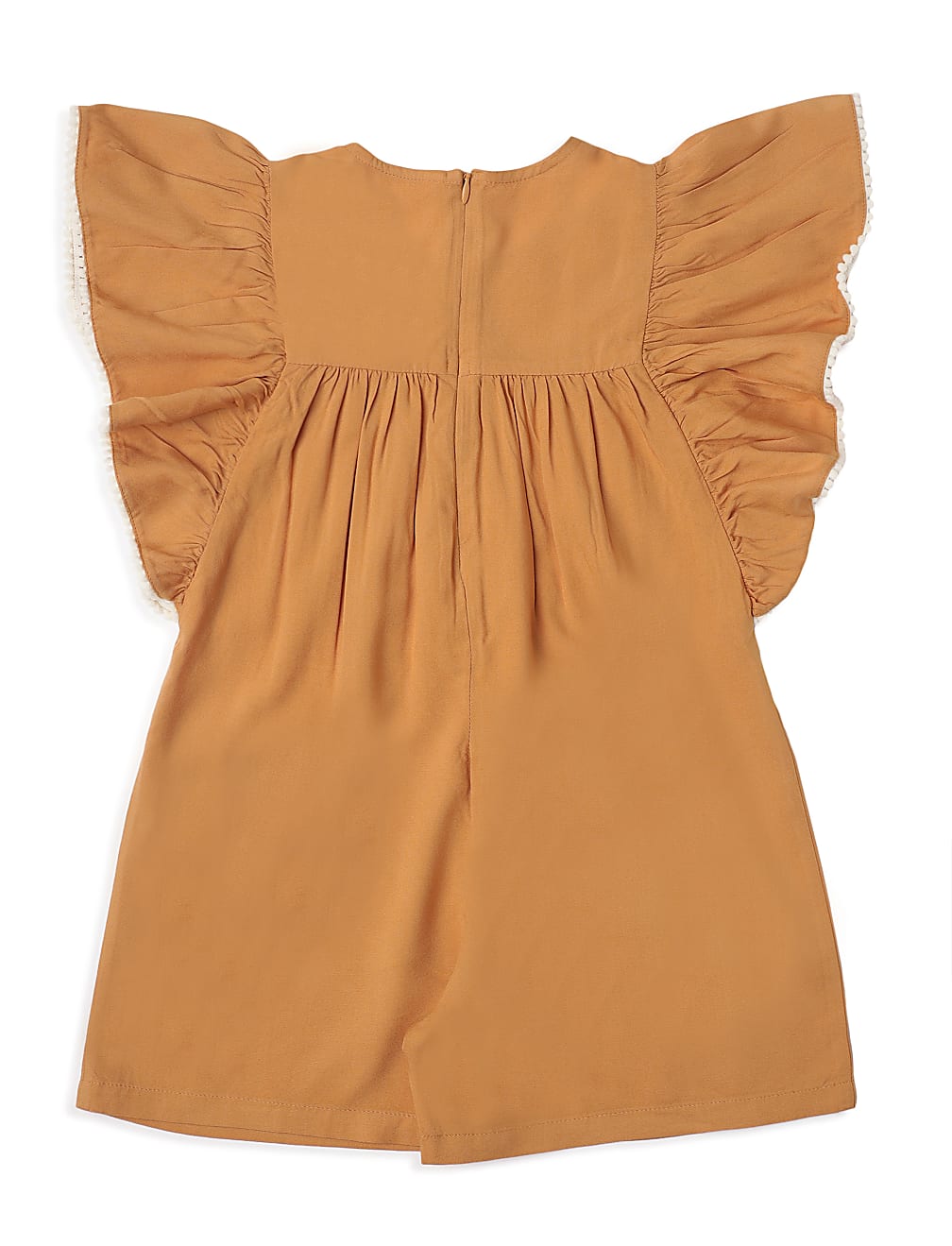 Pure Viscose Plain Round Neck Jumpsuit