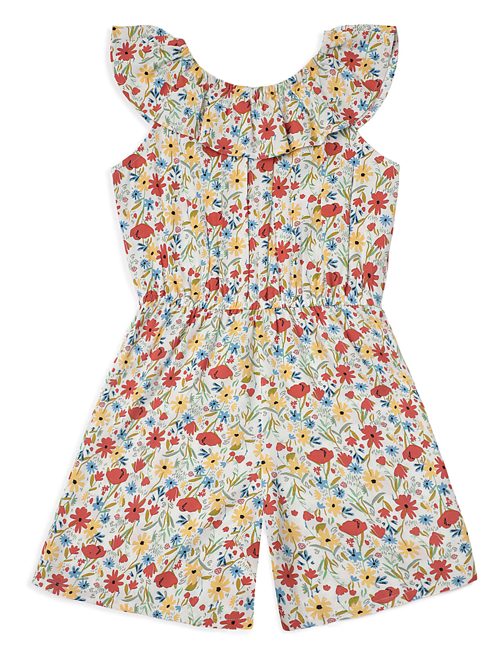 Pure Viscose Floral Round Neck Jumpsuit