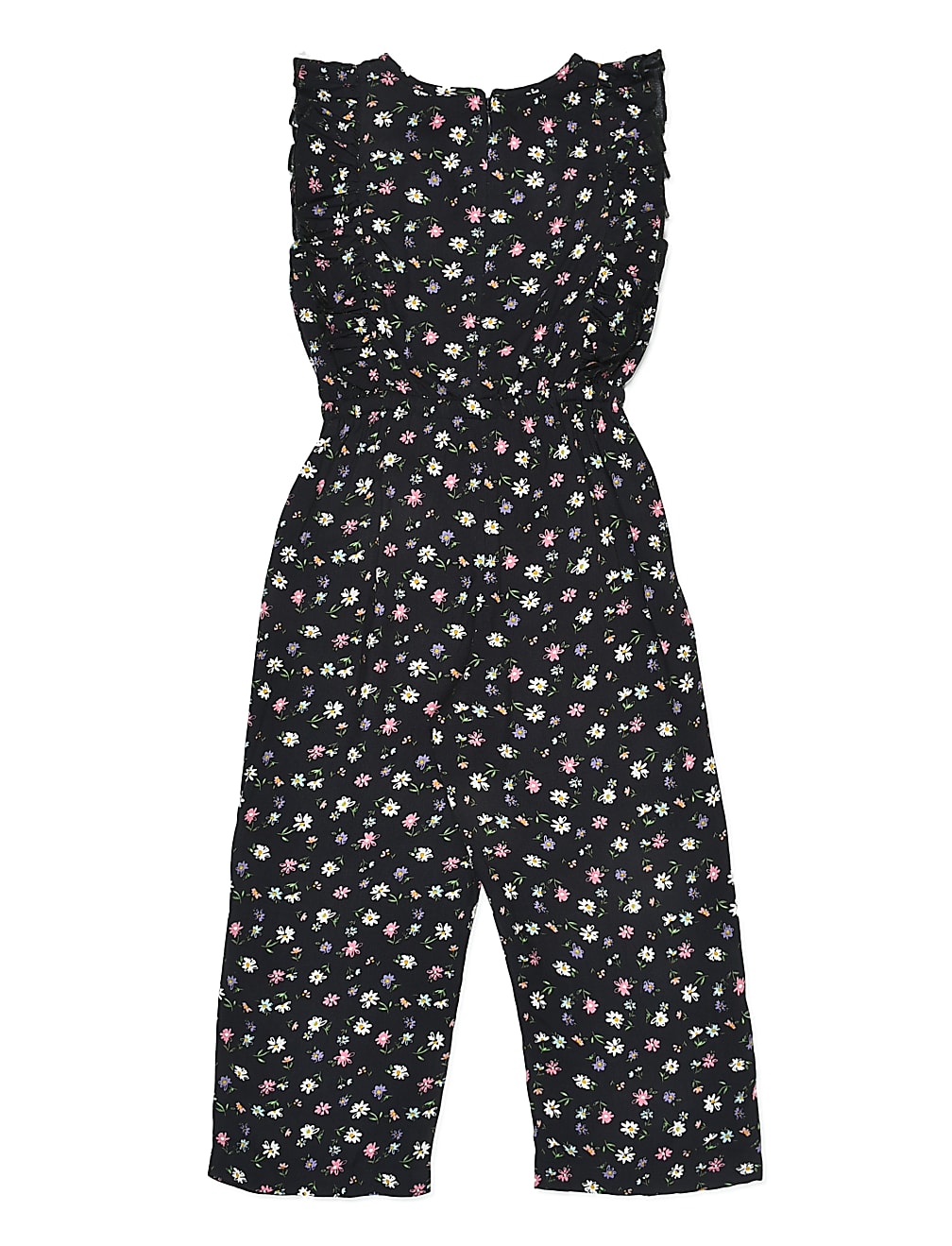 Pure Viscose Floral Round Neck Jumpsuit