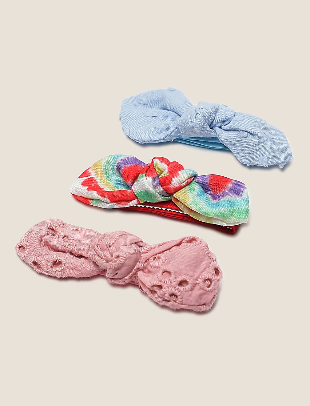 Pack of 3 Multi color Head Bows