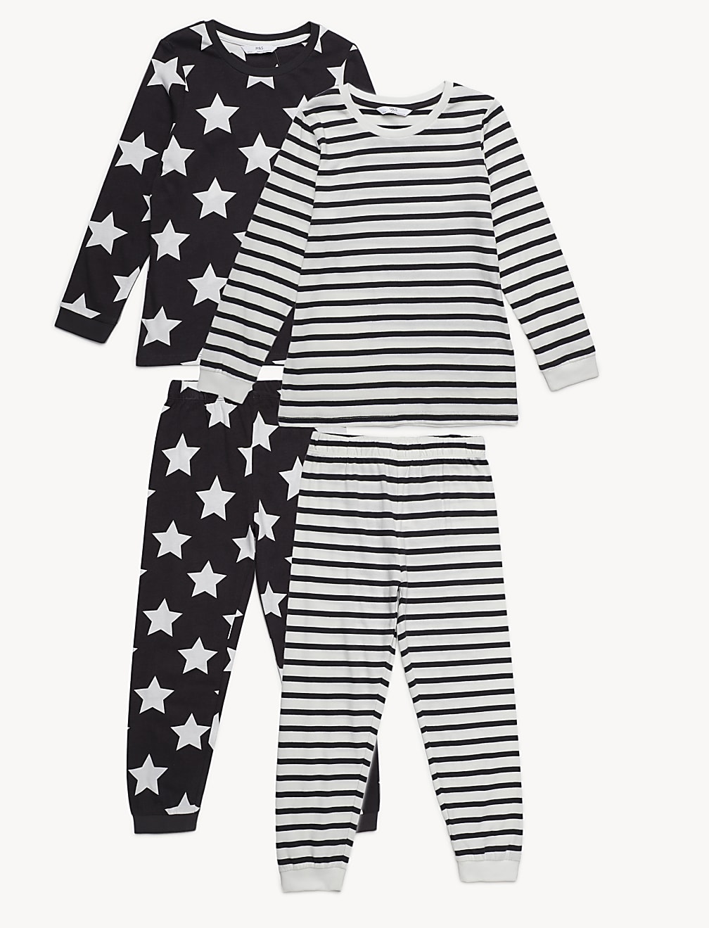 Pure Cotton Stripes Round Neck Pyjama Set