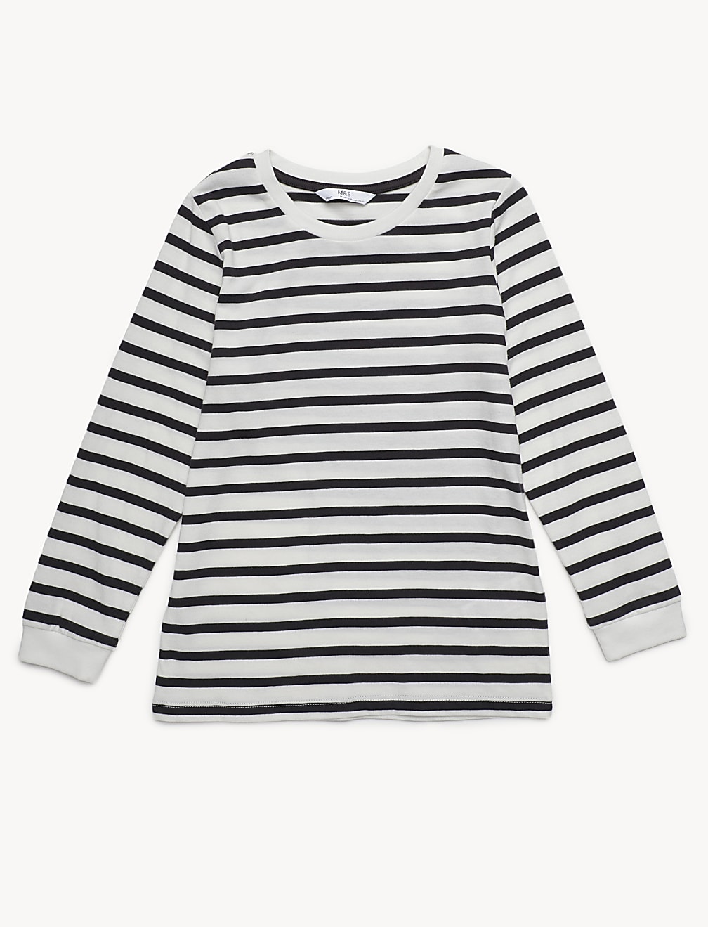 Pure Cotton Stripes Round Neck Pyjama Set