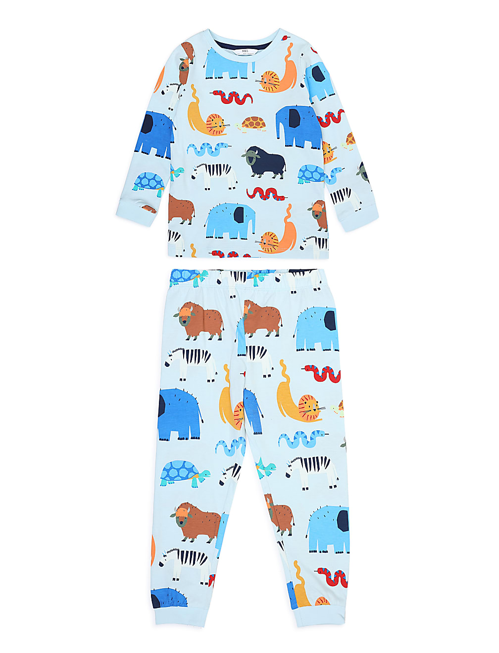 Pure Cotton Crew Neck Nightwear Set