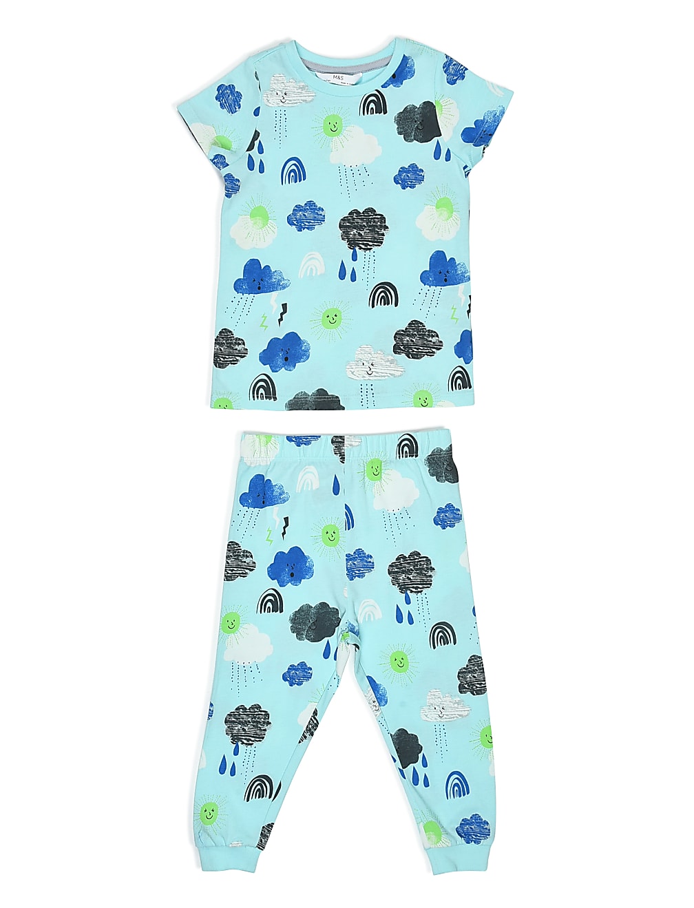 Pure Cotton Printed Round Neck Pyjama Set