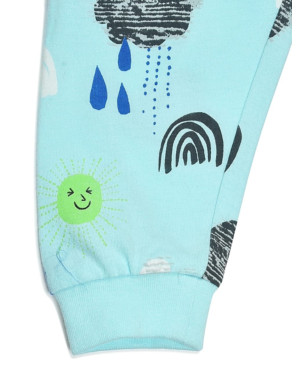 Pure Cotton Printed Round Neck Pyjama Set