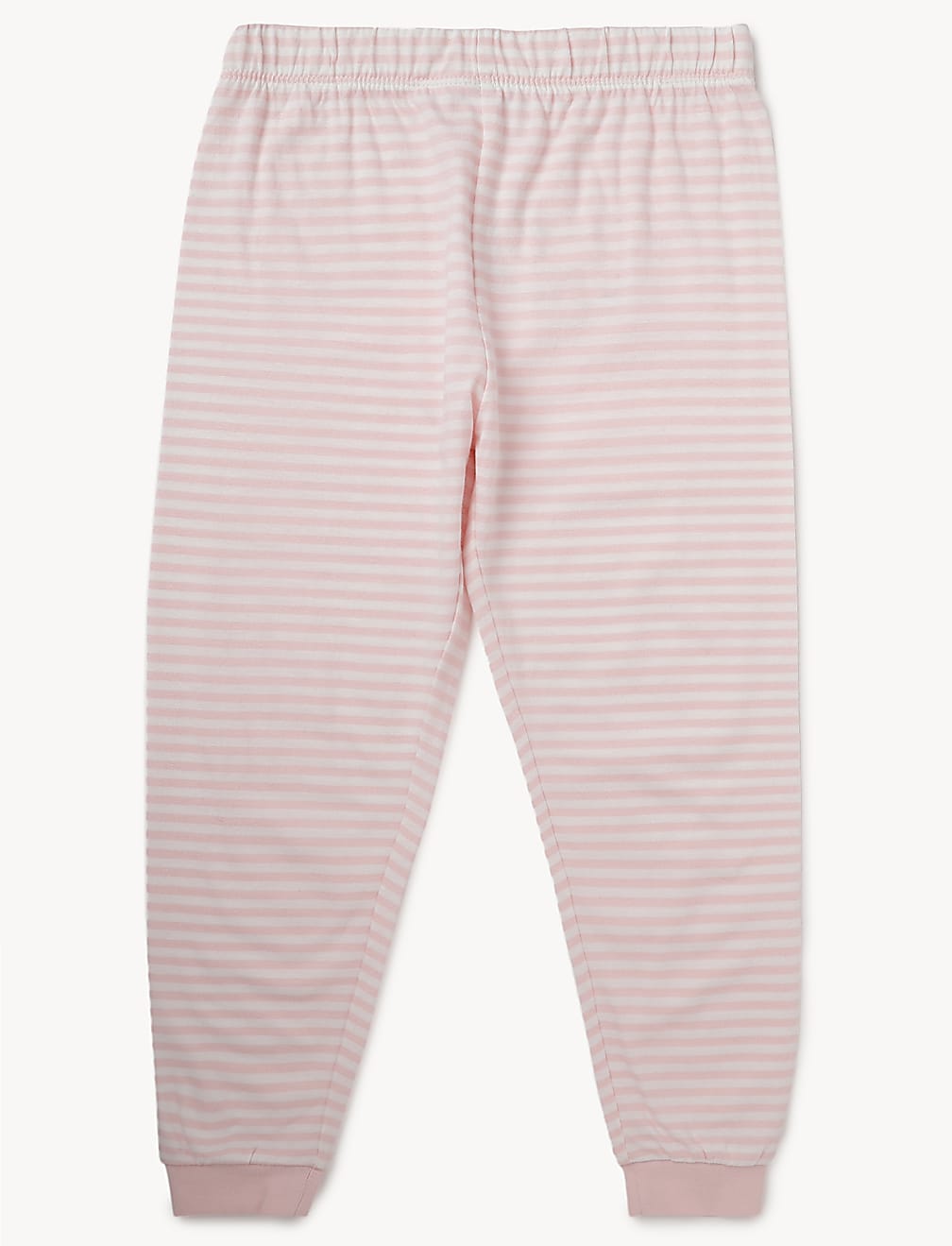 Pack of 2 Pure Cotton Ribbed Pajama Set