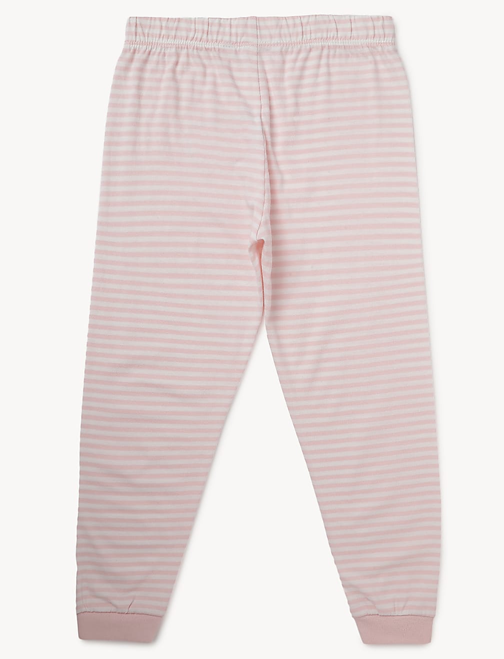 Pack of 2 Pure Cotton Ribbed Pajama Set
