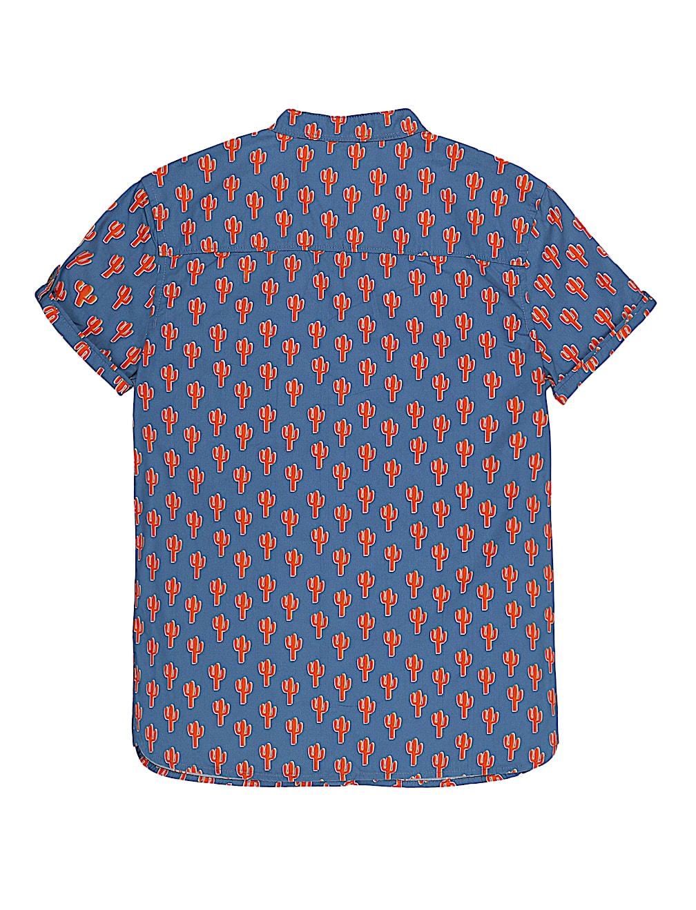Pure Cotton Printed Mandarin Collar Shirt