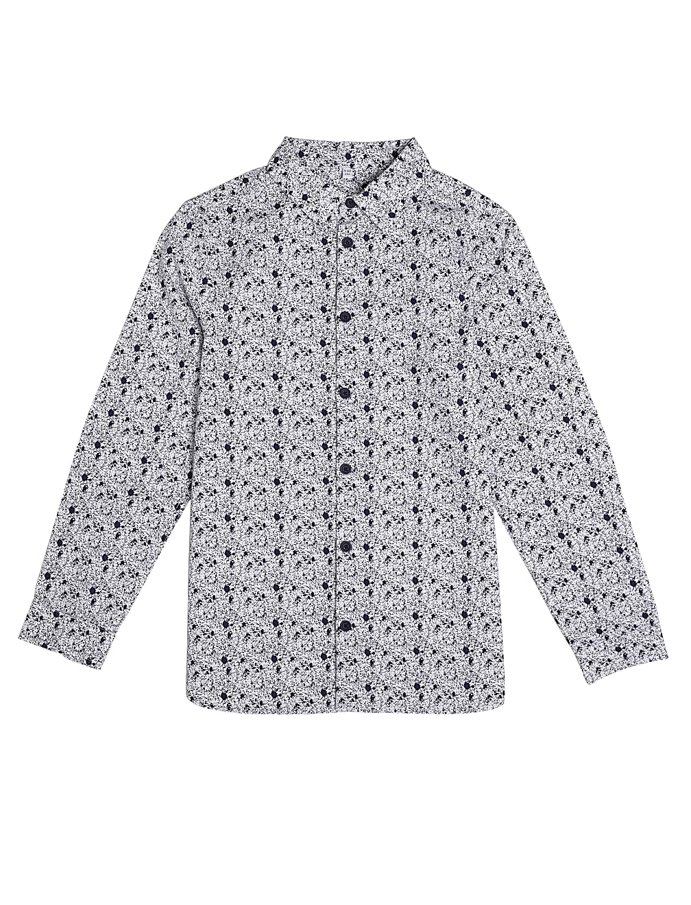 Pure Cotton Printed Spread Collar Shirt