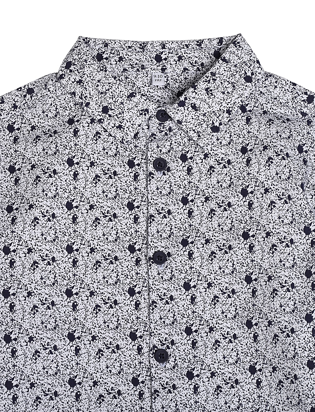 Pure Cotton Printed Spread Collar Shirt