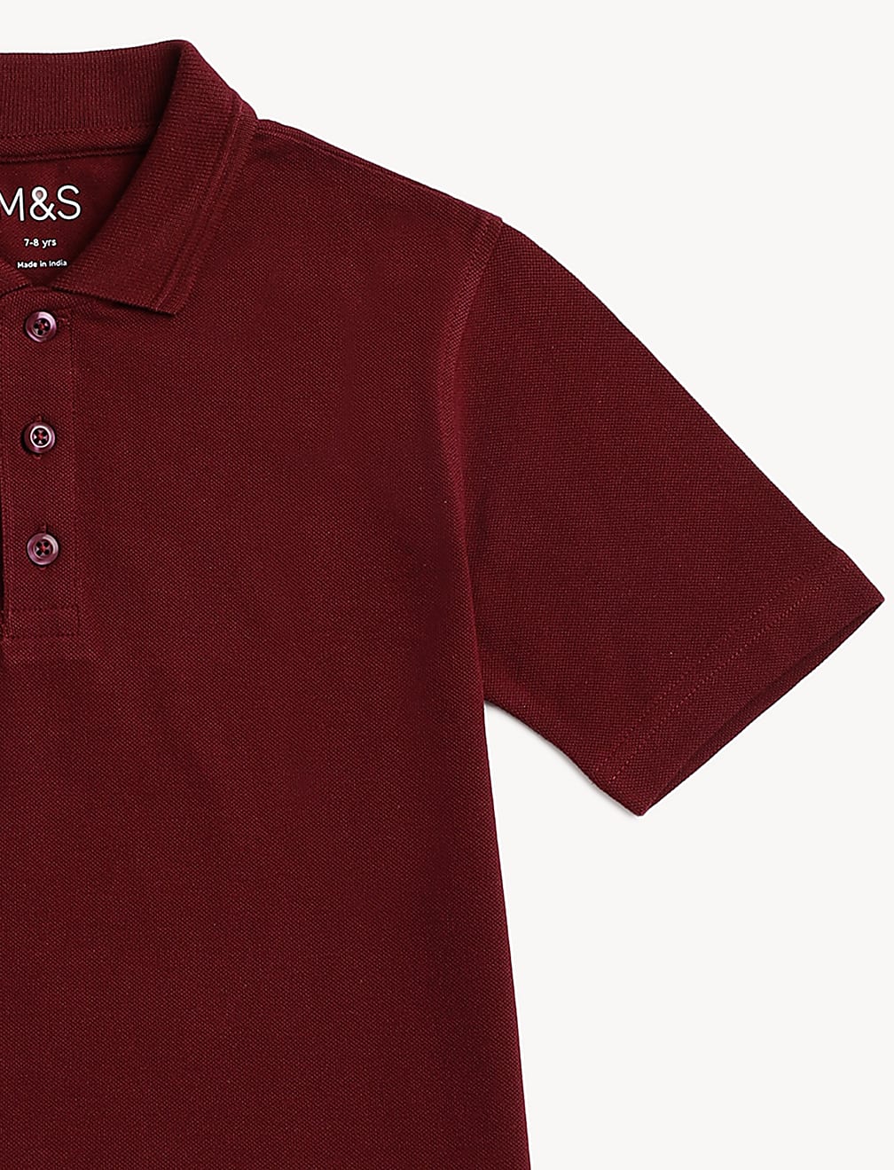 Pure Cotton Solid Polo T-Shirt