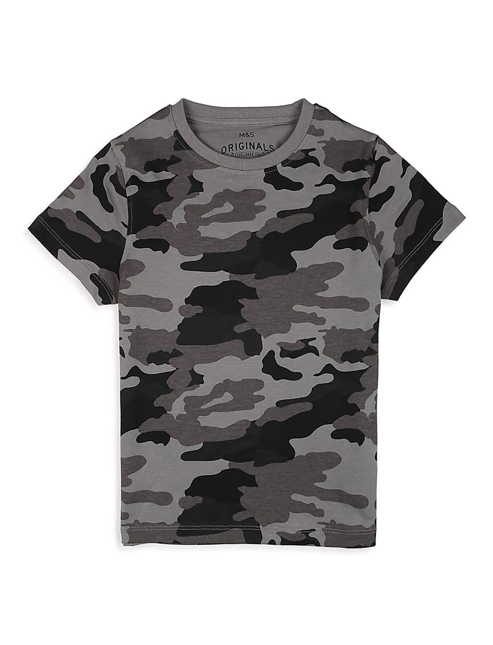 Pack of 5 Pure Cotton Crew Neck T-shirt