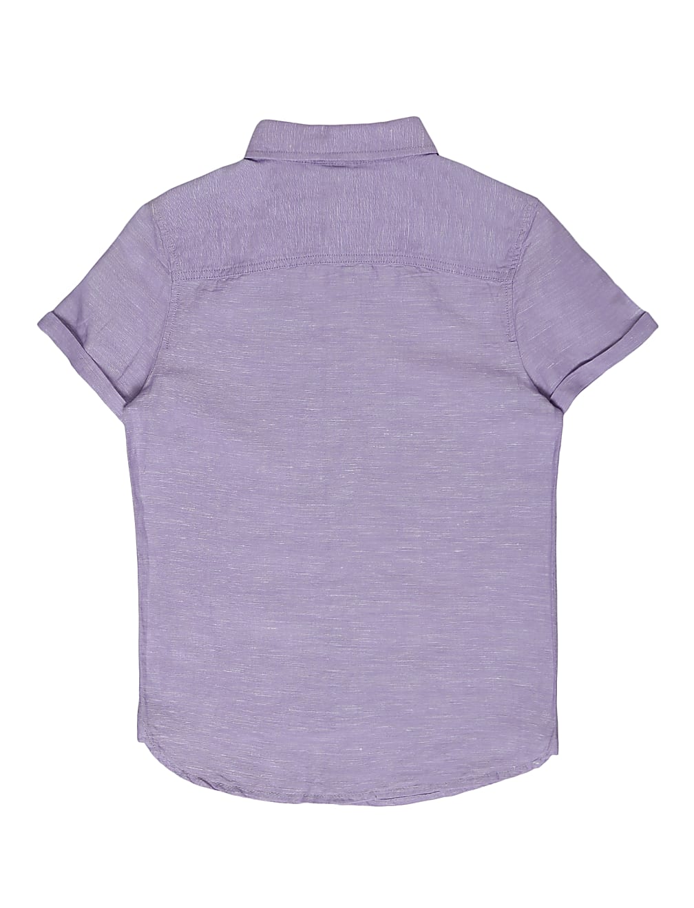 Linen Mix Plain Spread Collar Shirt