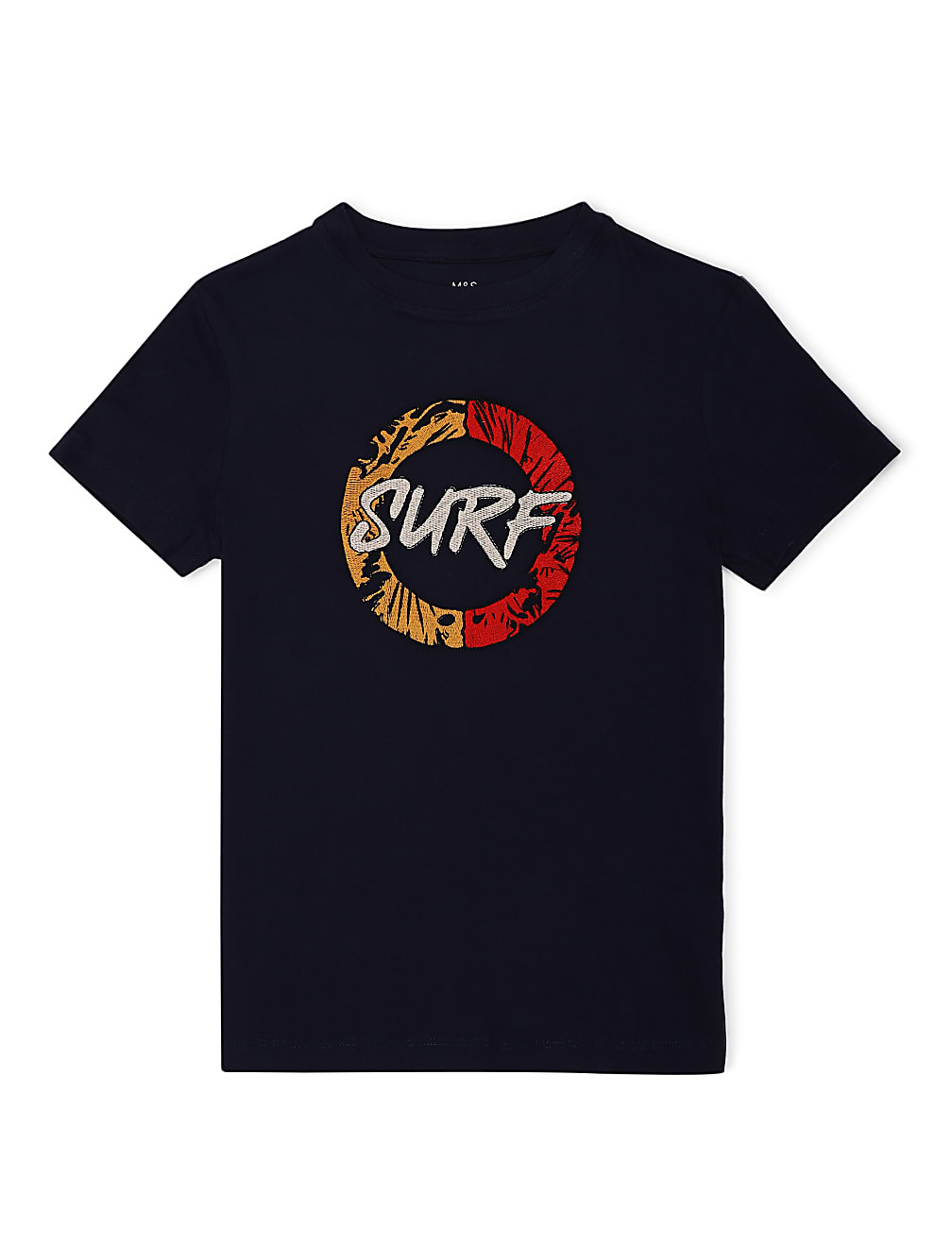 Pure Cotton Embroidered Crew Neck T-shirt