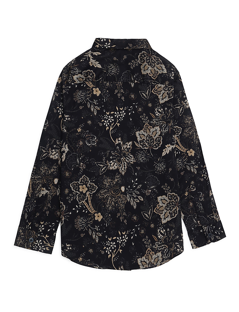Cotton Mix Floral Print Spread Collar Shirt