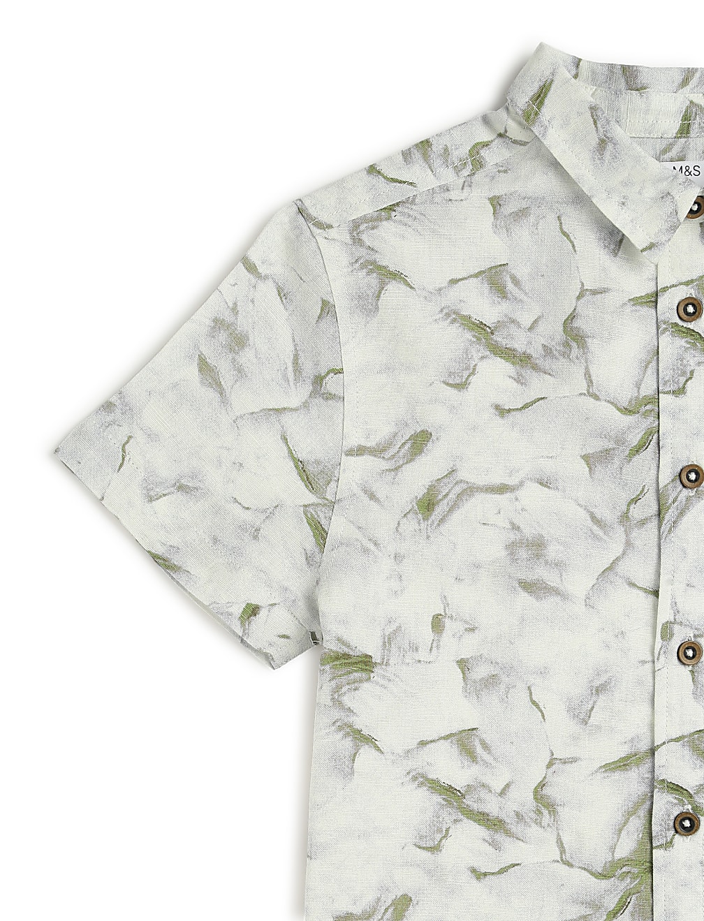 Linen Rich Marble Print Shirt