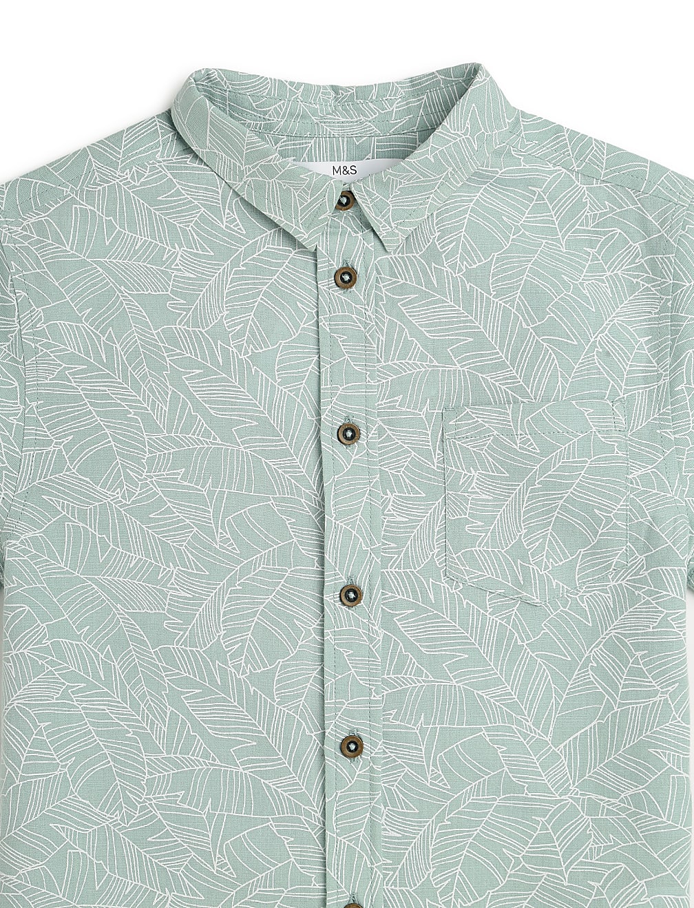 Linen Rich Tropical Print Shirt